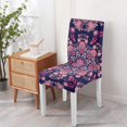 thumbnail image 4 of Decorative Bohemian Paisley Dining Chair Covers 4 Pack with Vintage Floral Ethnic Retro Colorful Pattern Washable Polyester Stretch Slipcovers Removable Protector for Elegant Dining Room, 4 of 7