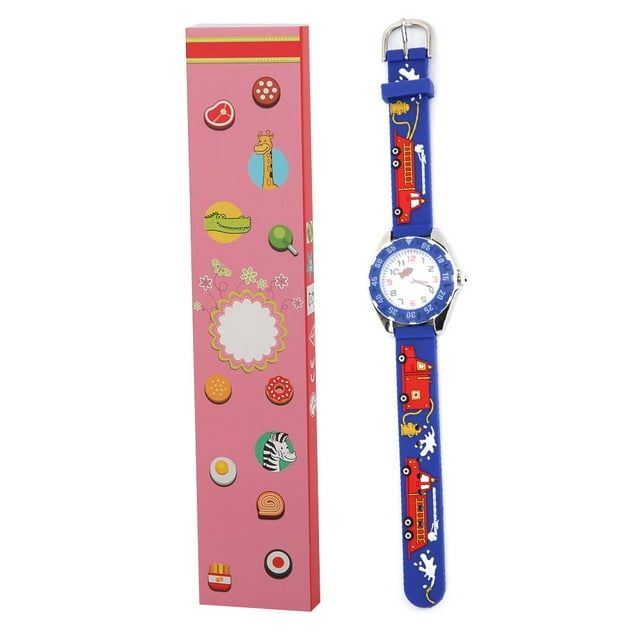nios correa Reloj de pulsera de dibujos animados para nios Correa de PVC Reloj de pulsera de cuarzo resistente al agua Nios Nias GiftBlue,Reloj para nios Reloj de dibujos animados Reloj de pulsera Rel Higoodz Productos para bebés