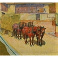 thumbnail image 2 of Giovanni Giacometti 16x15 Gold Ornate Wood Frame and Double Matted Museum Art Print Titled - Horses in the Sun, 2 of 4