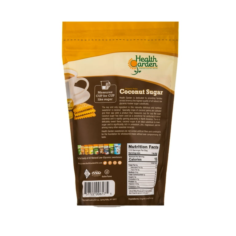 Health Garden Organic Palm Coconut Sugar, 3 lb - Walmart.com