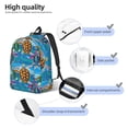 thumbnail image 4 of Lsque Little Sea Turtles Pattern Canvas Daypack, Durable Backpack, High-quality Versatile Backpack,Vintage Compact Backpack-Medium, 4 of 6