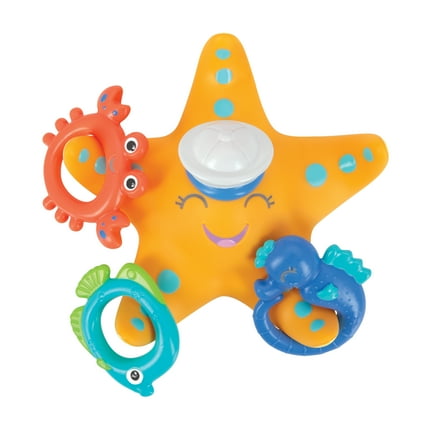 Nuby Floating Starfish Ring Toss Bath Toy for Toddlers