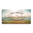 thumbnail image 1 of Sky Above Peace Within Green Landscape 36 x 18 Glass Wall Hanging Sign, 1 of 4