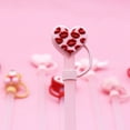 thumbnail image 4 of Heart Shaped Straw Covers Straw Toppers Drink Straw Caps Reusable Silicone Straw Tips Dust Protectors for Tumbler Cup Valentine's Day Party Favor Romantic Accessory, 4 of 5