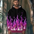 thumbnail image 6 of Hoodies for Men Women 3D Graphic Flame Printing Fleece Sweatshirts Pullover Novelty Cool Funny Hooded Sweatshirt Fall Winter Clothing with Pockets, 6 of 9