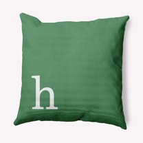 Simply Daisy 18" x 18" Modern Monogram Indoor/Outdoor Polyester Throw Pillow, Sage