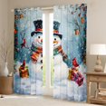thumbnail image 2 of Castle Fairy Kids Cardinal Bird Curtains Pack of 2 (42x84 Each),Christmas Snowman Curtains Blackout,Festival Xmas Bedroom Curtains,Microfiber Bedroom Decor, 2 of 6