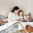 thumbnail image 4 of Manfei Christmas Gingerbread Man Bedding Comforter Set 7 Pieces, Western Fairy Tale Full Bedding Set, Winter Festival Holiday Reversible Fitted Sheet Flat Sheet, Lightweight Room Decor, 4 of 7