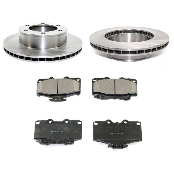 Front Ceramic Disc Brake Pad and Rotor Kit - Compatible with 1995 - 2004 Toyota Tacoma 1996 1997 1998 1999 2000 2001 2002 2003