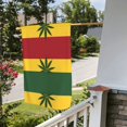 thumbnail image 5 of Jamaican-Flag-Leaf Welcome Large House Flag Vertical Double Sided 28x40 Inches Yard Porch Outdoor Decor, 5 of 6