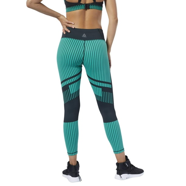 Reebok Womens LuxBold Tights 2.0 Yoga Pants, Green, X-Small 