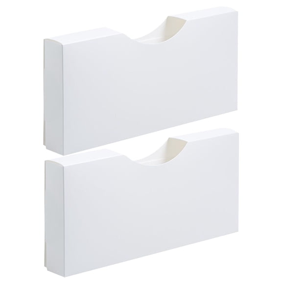WRISTBIQUE 2-Pack White Trash Bag Dispenser Container for Bathroom and Home Storage, Space-Saving Organizer