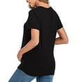 thumbnail image 4 of gakvbuo Funny Maternity Shirts For Pregnant Women Plus Size Maternity Tops Ladies Fashion Solid Color Print Short Sleeve Pregnant Woman Casual Clothe Top, 4 of 4