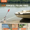 thumbnail image 2 of VEVOR Rope Puller, 3/4 Ton (1,653 lbs) Pulling Capacity, with 100' of 0.6" dia. Rope, 2 Hook, Come Along Winch, Heavy Duty Ratchet Power Puller Tool for Moving Boats, Securing Items, Transporting Logs, 2 of 9