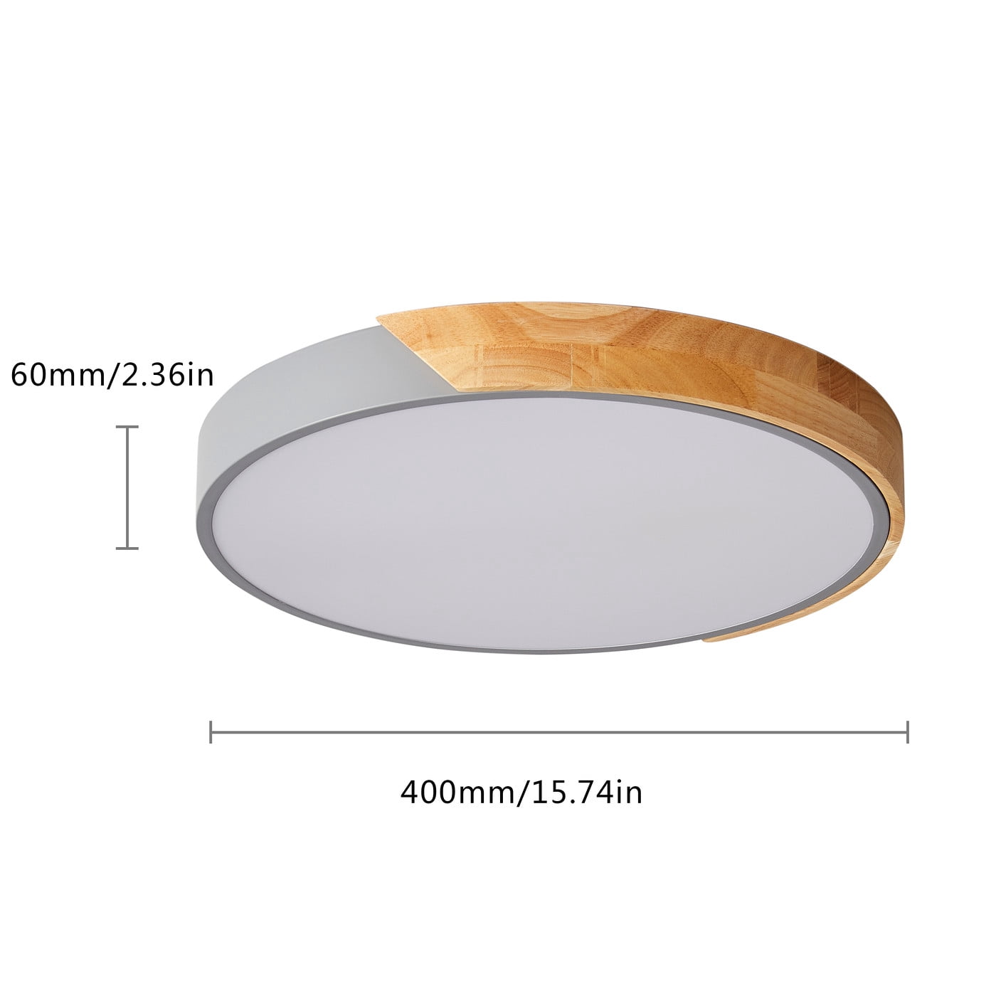 Aiwen Round LED Flush Mount Ceiling Lamp Modern Light Fixture Gray
