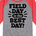 thumbnail image 3 of Instant Message - Field Day Is The Best Day  - Toddler And Youth Raglan Graphic T-Shirt, 3 of 7
