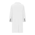 thumbnail image 2 of Antinious Womens Solid Long Sleeve Button Mid Length Casual Blazer Style Trench Coat Women Womens Outerwear,Warm Trench Coat,Jackets for Women Trendy,White,S, 2 of 4
