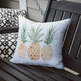 thumbnail image 2 of Simply Daisy, 3 Pineapples, Geometric Print Outdoor Pillow, 2 of 2