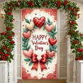 thumbnail image 3 of Pink Cherry Blossom Love Banner Red Heart Romantic Display Cartoon s Golden Love Backdrop for Valentine's Day Anniversary Romantic Date, 3 of 9