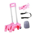 thumbnail image 3 of JISADER Backpack Trolley Compact Smoothly Luggage Cart for Bags Boxes Travel Luggage Raised Pink, 3 of 9