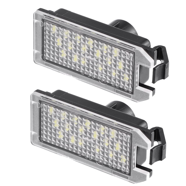 Ensamblaje de luz de matrícula LED blanca de 6000 K para coche 68228927AA 2835SMD para Jeep Grand Cherokee 2017-2021 para Jeep Patriot 2015-2017 ABS transparente negro (juego de 2)