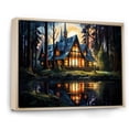 thumbnail image 3 of Designart "Garden Gateway at Lake House IV" Extra Large Landscapes Framed Wall Art - Coastal Orange Landscape Cottage Living Room Framed Canvas Art, 3 of 7