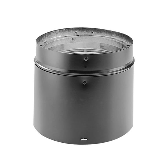 DVL Adjustable Black Stovepipe - 8" Dia. x 12" L