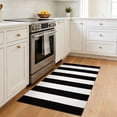 thumbnail image 6 of Brisasol Outdoor Indoor Doormat 2.3x3.6 Black and White Striped Rug Washable Outdoor Rug Front Door Mat Layered Door Mat for Porch, Entryway Patio, 6 of 8