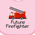 thumbnail image 4 of Inktastic Ladder Truck Future Firefighter Boys or Girls Baby Bib, 4 of 4