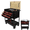 Black+Red+Wooden, variant on 3-Drawer Rolling Tool Cart with Wheels, Tool Box Cart with Lift-up Wooden Top, Mechanic Tool Storage Organizer Cabinet for Garage, Warehouse, Workshop, Repair Shop - Black&Blue