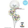 thumbnail image 2 of 18 inch Thank You Dots Upon Dots Qualatex Foil Mylar Balloon - Party Supplies Decorations, 2 of 5