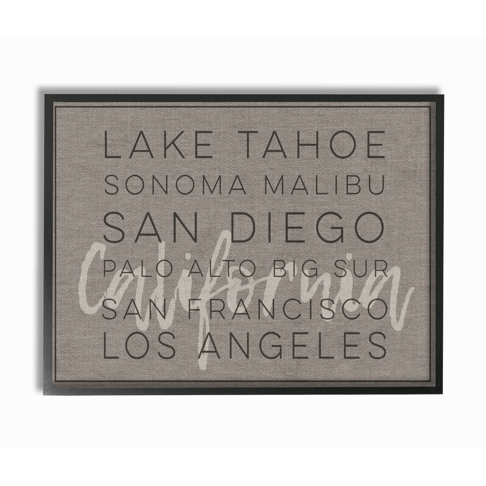 Stupell  California Lake Tahoe Big Sur Sonoma Typography Framed Giclee Art 11 x 14