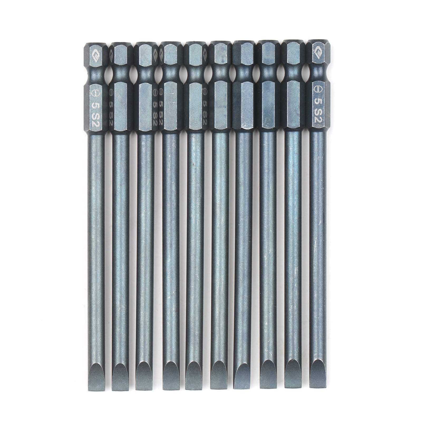 S2 Steel Power Screwdriver Bits Set Slotted Phillips Torx Slotted 1/4" Hex Shank 