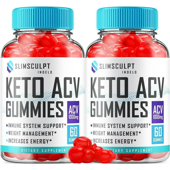 2 Pack Slimsculpt Keto ACV Weight Loss Gummies - Advanced Formula Slim Sculpt Keto plus ACV Gummies Apple Cider Vinegar Keto Slimsculpt ACV Gummies Dietary Supplement Reviews Men Women 120 Gummies