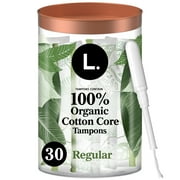 L. Organic Cotton Tampons - Regular Absorbency, 30 Ct