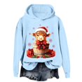 thumbnail image 1 of WILLBEST Sudadera para Mujer "Have Yourself A Mooey Little Christmas" con Capucha, de Terciopelo Grueso, Cálida y Holgada Chica​​, 1 of 3
