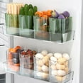 thumbnail image 2 of Yesbay Refrigerator Organizer with Handle Food-Grade Wear-resistant Food Storage Transparent Refrigerator Side Door Vegetable Fruit Spice Case Kitchen Supplies, 2 of 6
