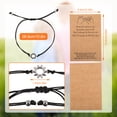 thumbnail image 3 of Sonducket 3Pcs Friend Bracelets with Sun Moon Girlfriend Pendant Set Hand-made Braided Adults Chain Wrist Rope Hand Jewelry Star Length Type1, 3 of 6