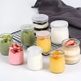 thumbnail image 4 of ACDANC 6Pcs/6oz Glass Yogurt Jars with Lids,Pudding Glass Jars,Mini Yogurt Dessert Clear Glass Jar,Container for Jello/Honey/Jam/Mousse/Cake/Milk,Party,Gift, 4 of 7