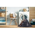 thumbnail image 2 of Ahgly Company Machine Washable Indoor Round Industrial Modern Black Area Rugs, 3' Round, 2 of 7