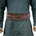 thumbnail image 6 of Apooke Viking Embossed Wide Belt Medieval Faux Belt Renaissance Knight Corsets Belt Norse Costume Armors Belt, 6 of 15