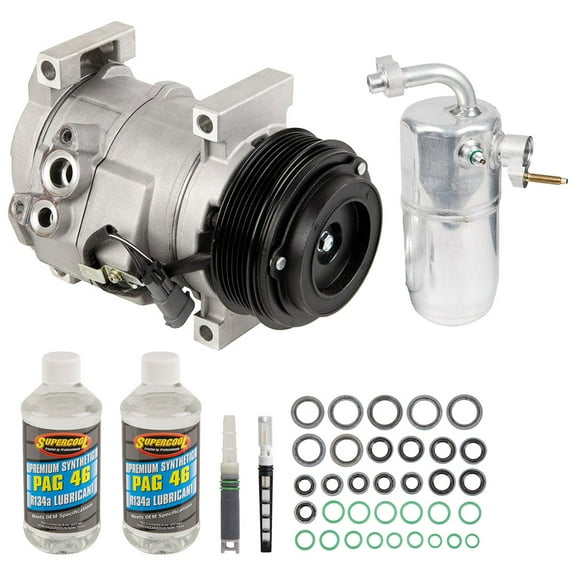AC Compressor & A/C Kit For Chevy Silverado & GMC Sierra 6.6L Duramax Diesel 2004 2005 2006 - BuyAutoParts
