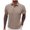 Khaki, variant on VSSSJ Mens Shirts Button Up Textured Business Work T Shirts Casual Solid Color Slim Fit Short Sleeve Summer Golf Tee Shirt White M