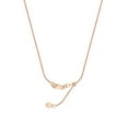 thumbnail image 1 of 14k Rose Gold Adjustable 1mm Square Wheat Chain Necklace Lobster Claw Closure - 3.3 Grams - 22 Inch, 1 of 1