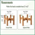 thumbnail image 3 of Dog Bowl Stand - Raise, Elevate Bowls to 9-inch High - Adjustable, Fits 6 up to 8-inch Medium Dog Food/Water Feeders, Dishes and Fountains - Durable Bamboo, 3 of 8
