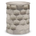 thumbnail image 1 of Allora 17" Contemporary Metal Storage End Table in Antique Silver, 1 of 7