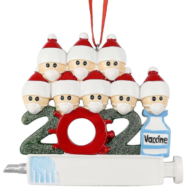 Todos estamos vacunados, decoraciones personalizadas para árboles de Navidad
