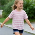 thumbnail image 7 of Guluxicc Boys Striped T Shirts Kids Toddler Fashion Crewneck Short Sleeve Loose Summer Tees Tops 1-14 Year, 7 of 7