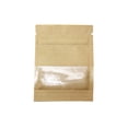 thumbnail image 2 of Dvkptbk kraft bag 100 Pack Resealable Core Envelopes Mini Krat Paper Ziper Bags with Windows Cofee Sample Bags Resealable Zipper Bags Food Storage Bags, 2 of 6