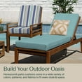 thumbnail image 3 of Textured Solid Coastal Blue Chaise Lounge Cushion, 3 of 8